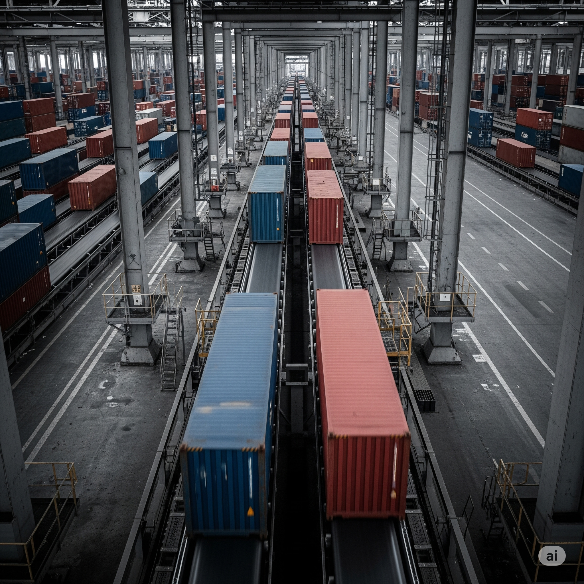 Rilevamento posizione di contenitori su nastri trasportatori